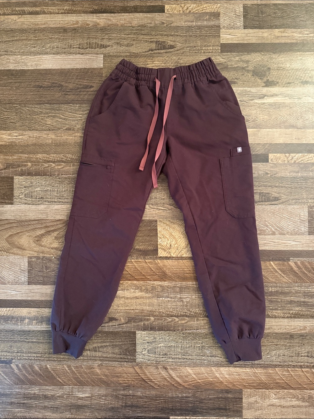 Figs Espresso Jogger Pants with Brown Drawstring